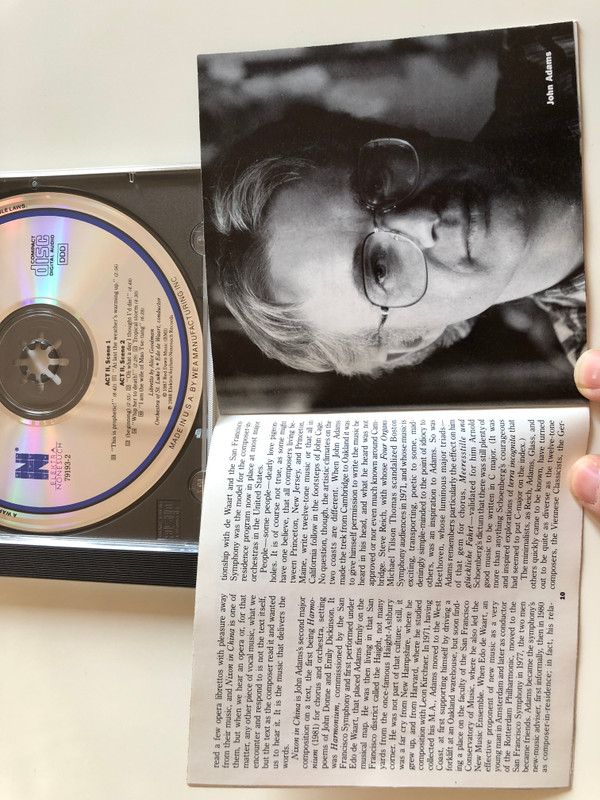 John Adams ‎– Music From Nixon In China / Libretto by Alice Goodman, Orchestra of St. Luke's / Conductor: Edo de Waart / Elektra Nonesuch ‎Audio CD 1988 / 79193-2