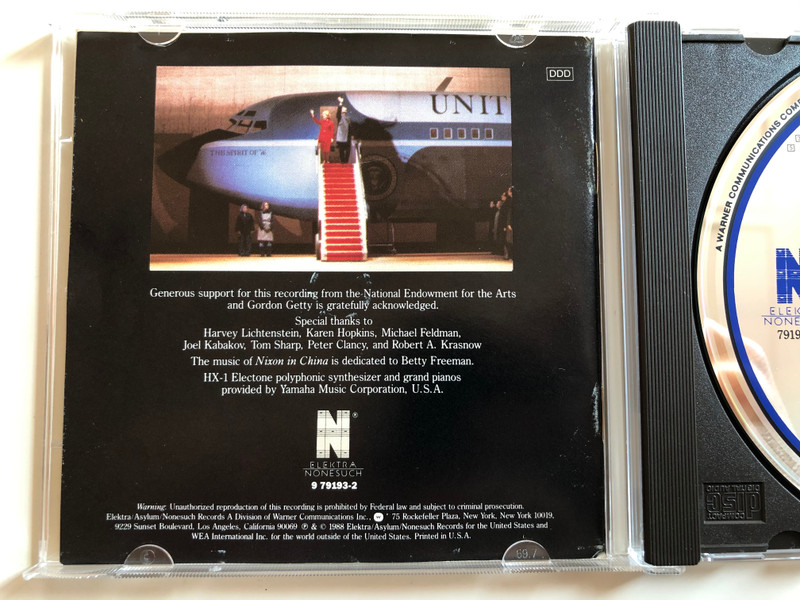 John Adams ‎– Music From Nixon In China / Libretto by Alice Goodman, Orchestra of St. Luke's / Conductor: Edo de Waart / Elektra Nonesuch ‎Audio CD 1988 / 79193-2