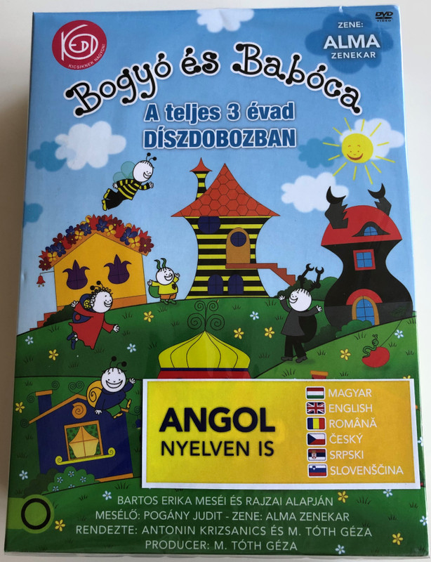 Bogyó és Babóca DVD Set A teljes 3 évad díszdobozban / Zene: Alma Zenekar / Directed by Anonin Krizsanics, M. Tóth Géza / Bartos Erika meséi és Razjai alapján / Hungarian cartoon stories season 3 (5999563023357)