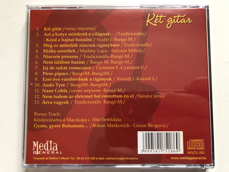 Bangó Margit és Mónika Rigová – Két gitár / Audio CD (5999541751869)