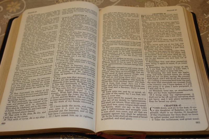 Holy Bible with Personal Commentary by Oral Roberts / Genuine Leather Bound - King James Version with Concordance 