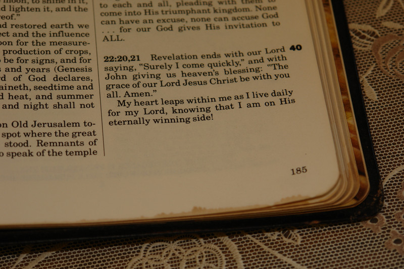 Holy Bible with Personal Commentary by Oral Roberts / Genuine Leather Bound - King James Version with Concordance 