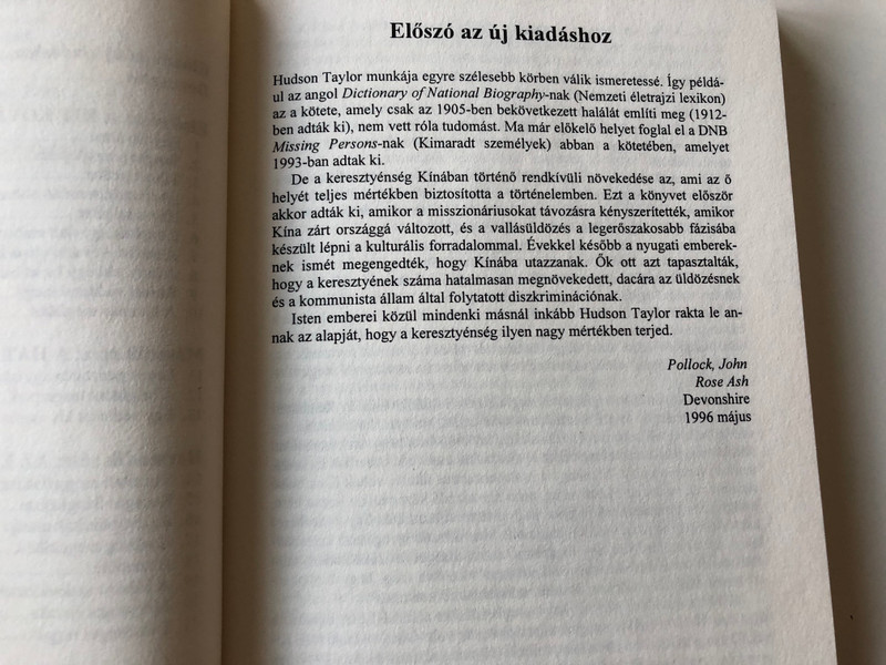 Hudson Taylor és Maria: Egy mennyben köttetett házasság / Hudson Taylor & Maria: A Match Made in Heaven by John Pollock / Hungarian Language Edition (9789639434929)