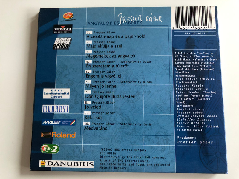 Presser Gábor ‎– Angyalok És Emberek / BMG Ariola Hungary ‎Audio CD 2000 / 74321798792