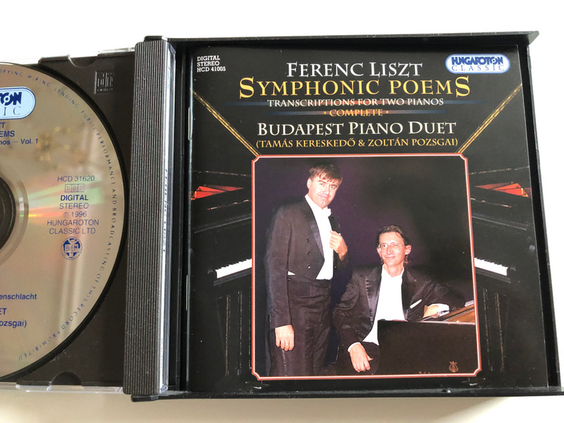 Ferenc Liszt - Symphonic Poems / Transcriptions For Two Pianos, Complete / Budapest Piano Duet / Hungaroton Classic 4x Audio CD 2003 Stereo / HCD 41005