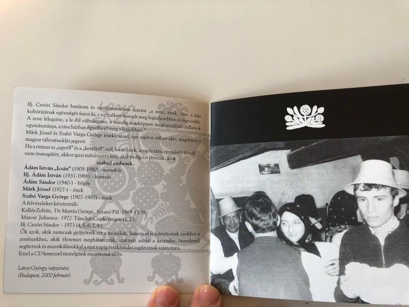 Széki Népzene / Ádám István "Icsán" És A Bandája - Traditional Music From Szek, Transylvania / Fonó Records ‎Audio CD 2000 / FA-069-2