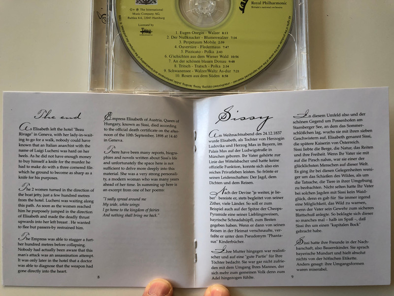 Sissi - Musik Für Eine Kaiserin / Royal Philharmonic Orchestra / Gala ‎2x Audio CD 1998 / 20.3327-GA