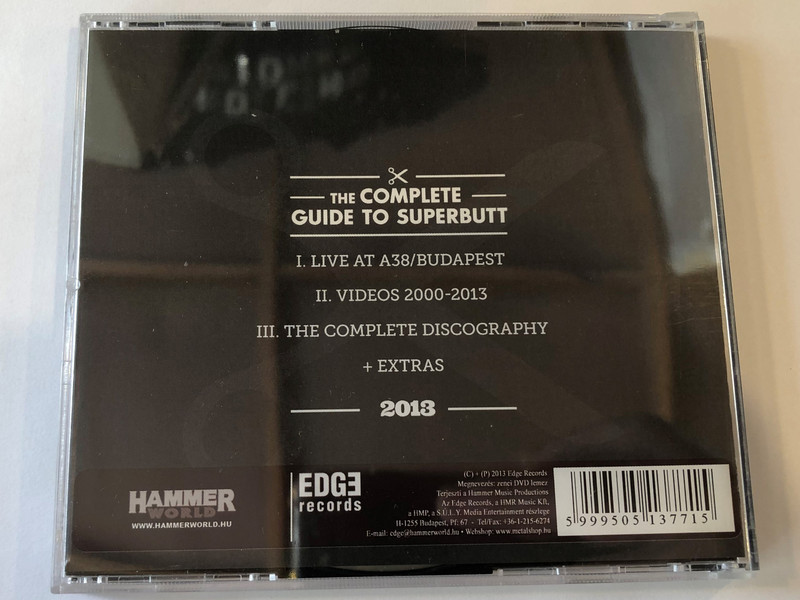 Superbutt ‎– Schnitt / Director's Cut / EDGE Records DVD 2013 / 5999505137715