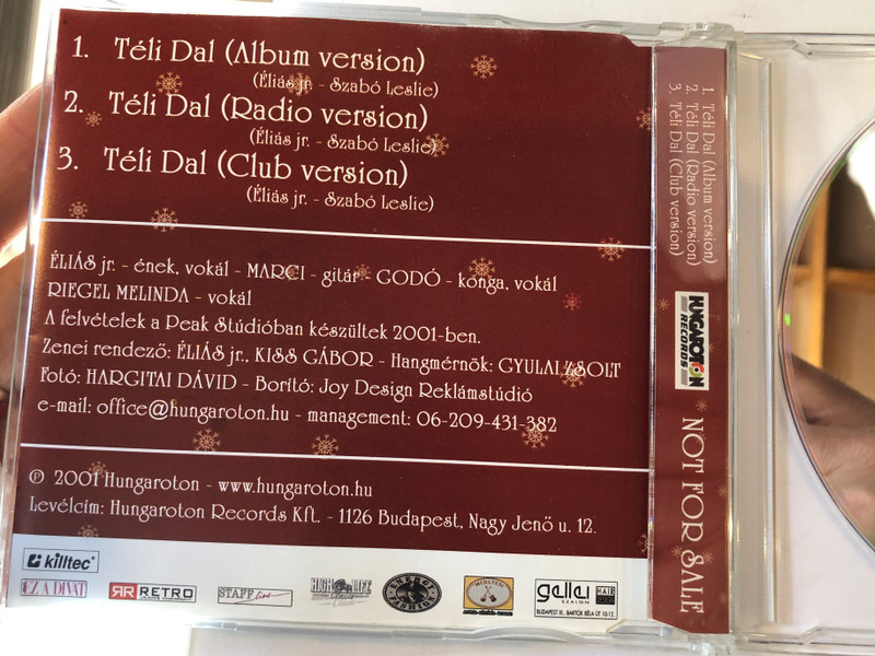 Staff ‎– Téli Dal / Hungaroton ‎Audio CD 2001 / HCDS 71095