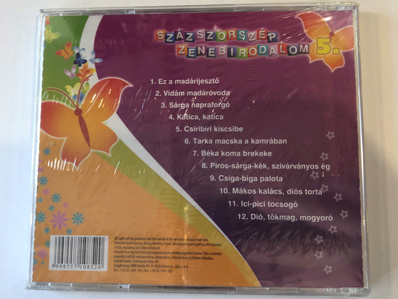Százszorszép Zenebirodalom 5. - Sarga napraforgo - es mas gyermekdalok... / RNR Media Kft. Audio CD / 5998557108520