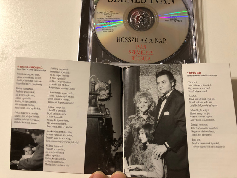 Szenes Iván ‎– Hosszú Az A Nap / Utolsó Üzenet / Iván személyes búcsúja / 22 Sláger eddig kiadatlan felvételek is / Universal Audio CD 2010 / B688072
