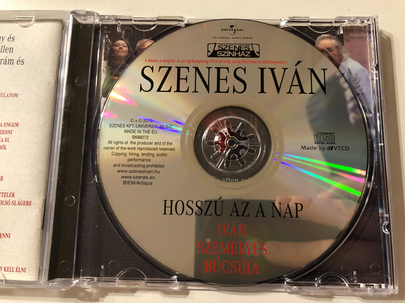 Szenes Iván ‎– Hosszú Az A Nap / Utolsó Üzenet / Iván személyes búcsúja / 22 Sláger eddig kiadatlan felvételek is / Universal Audio CD 2010 / B688072 