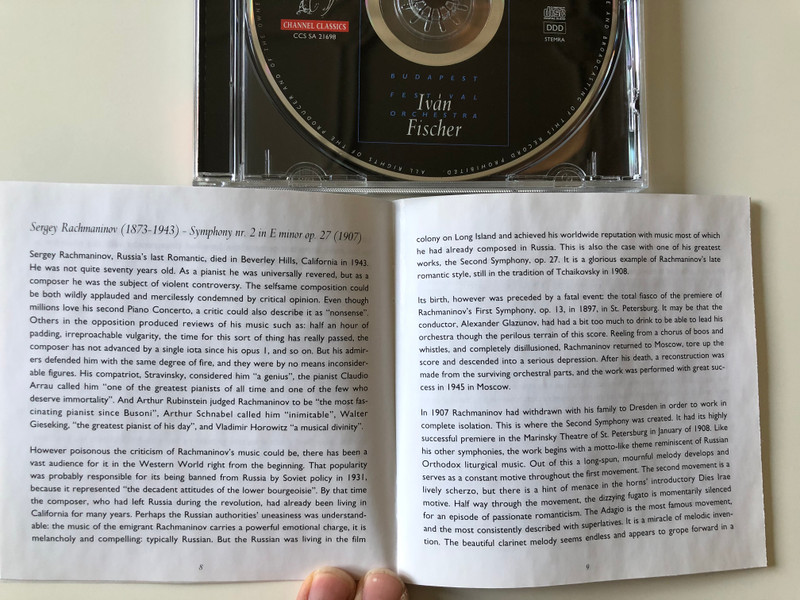 Rachmaninov - Symphony No. 2 In E Minor, Op. 27, Vocalise No. 14, Op. 34 / Iván Fischer, Budapest Festival Orchestra ‎/ Channel Classics Audio CD 2004 / CCS SA 21698
