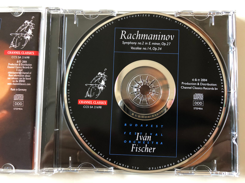 Rachmaninov - Symphony No. 2 In E Minor, Op. 27, Vocalise No. 14, Op. 34 / Iván Fischer, Budapest Festival Orchestra ‎/ Channel Classics Audio CD 2004 / CCS SA 21698
