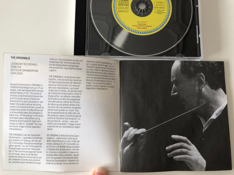 Janáček - Missa Glagolitica, Tagebuch Eines Verschollenen / Evelyn Lear, Hilde Rössel-Majdan, Ernst Haefliger, Franz Crass, Chor & Symphonieorchester Des Bayerischen Rundfunks ‎/ Deutsche Grammophon ‎Audio CD Stereo / 463 672-2