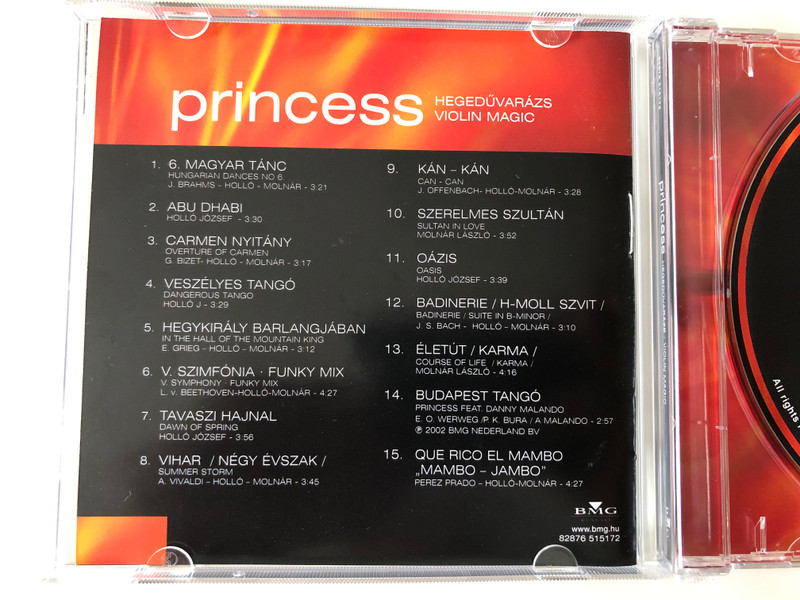 Princess ‎– Hegedűvarázs - Violin Magic / BMG Hungary ‎Audio CD 2003 / 82876 515172