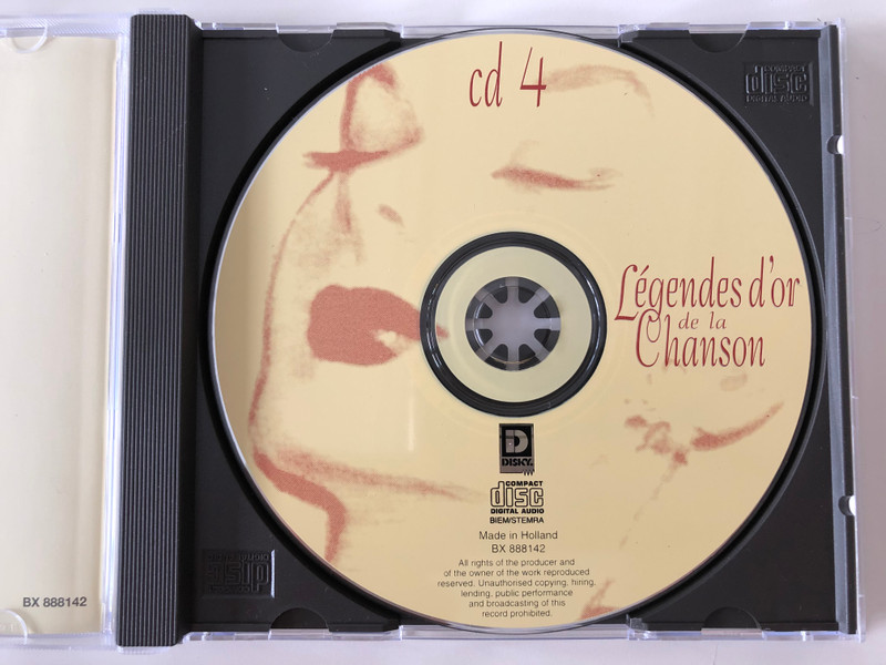 Légendes d'Or de la Chanson / Frehel, Andre Claveau, Edith Piaf, Michel Simon, Irene De Trebert / CD 4 / Disky Audio CD 1998 / BX 888142