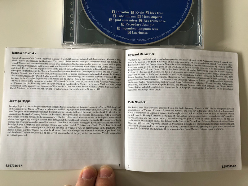 Penderecki ‎– A Polish Requiem / Klosińska, Rappé, Minkiewicz, Nowacki / Warsaw National Philharmonic Choir And Orchestra, Antoni Wit / Naxos ‎2x Audio CD 2004 / 8.557386-87