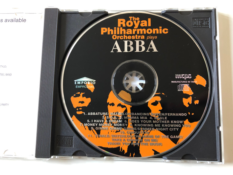The Royal Philharmonic Orchestra ‎Plays ABBA / Including Mamma Mia, I Have A Dream, Does Your Mother Know, Money Money Money, Knowing Me Knowing You, and many more / Emporio ‎Audio CD 1995 / EMPRCD585