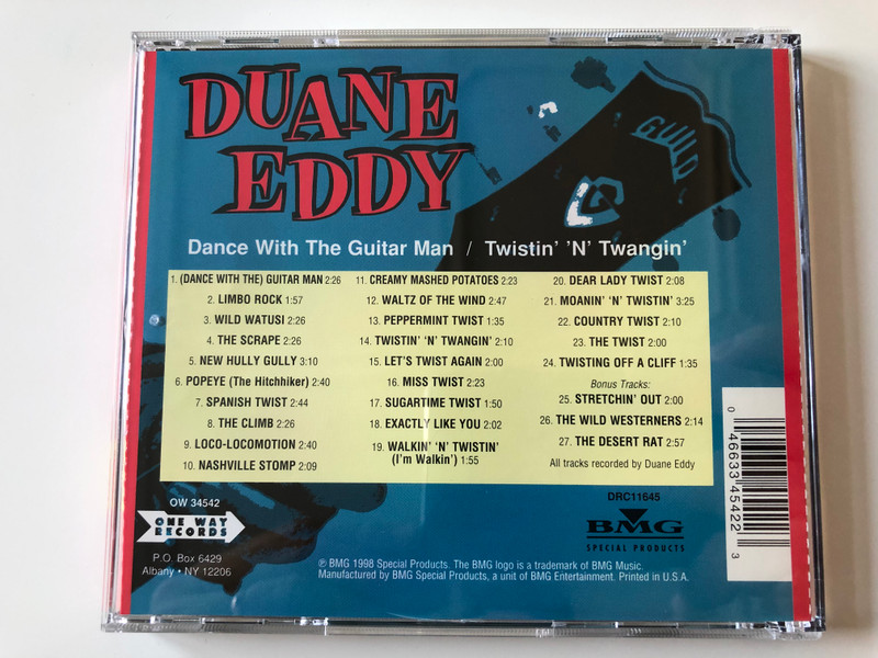 Duane Eddy ‎– Dance With The Guitar Man, Twistin' 'N' Twangin' / 2 LPs on 1 CD / One Way Records Audio CD 1998 / OW 34542