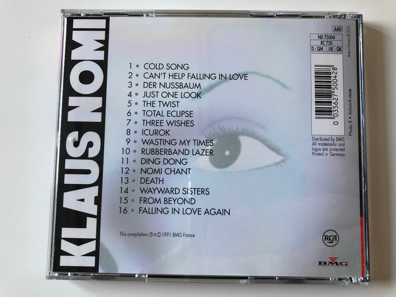 Klaus Nomi ‎– The ★ Collection / Cold Song, Can't Help Falling In Love, Ding Dong / BMG ‎Audio CD 1991 Stereo / ND75004
