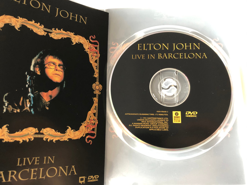 Elton John DVD 1992 Live in Barcelona / Don't let the Sun go down on me, I'm Still Standing, The Last Song, Sacrifice / Bonus 52 min documentary (745099068028)