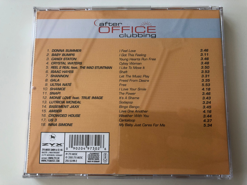 After Office Clubbing / Featuring: Ultra Nate, Donna Summer, US 3, Basement Jaxx, Isaac Hayes... and many more / ZYX Music ‎Audio CD 2000 / ZYX 55199-2