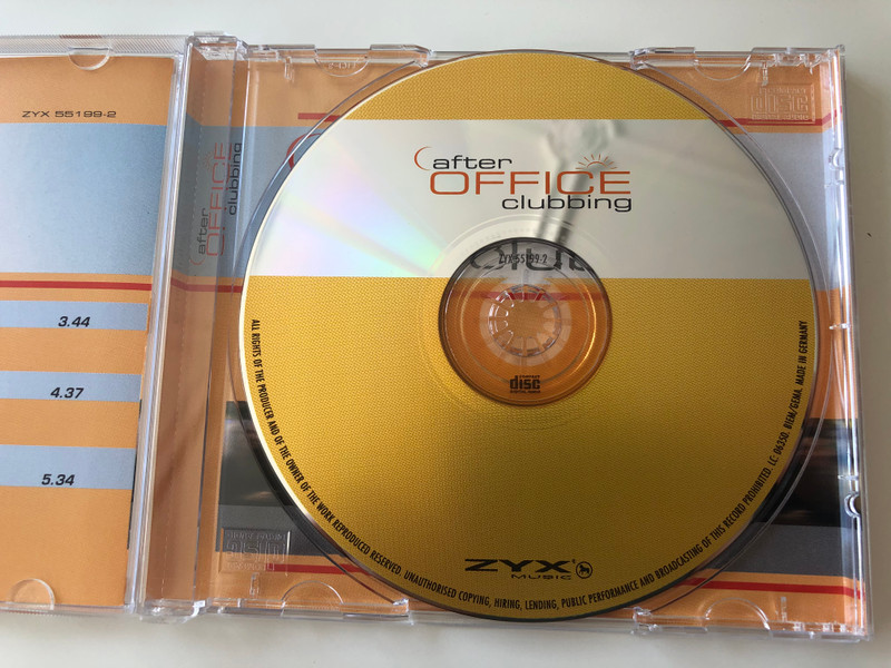  After Office Clubbing / Featuring: Ultra Nate, Donna Summer, US 3, Basement Jaxx, Isaac Hayes... and many more / ZYX Music ‎Audio CD 2000 / ZYX 55199-2