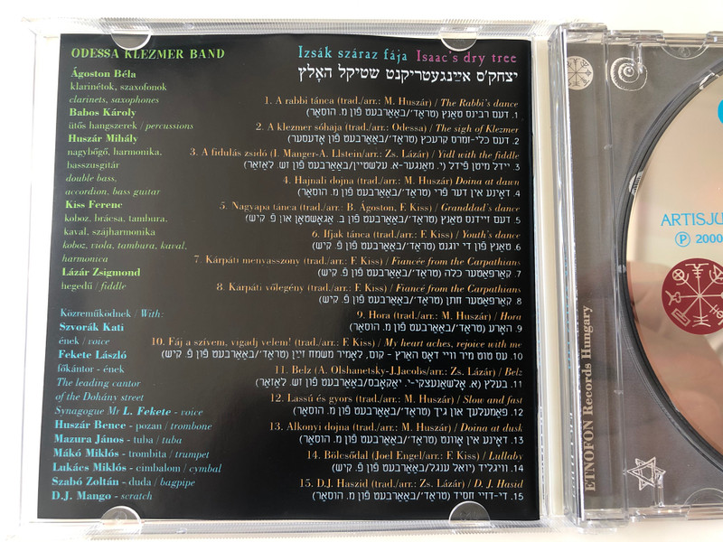 Odesa Klezmer Band - Izsak szaraz faja / Isaac's dry tree / Etnofon Records Audio CD 2000 / ER-CD 022
