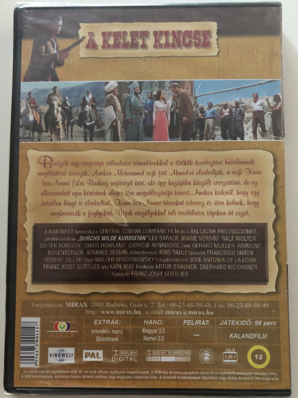 Durchs wilde Kurdistan DVD 1965 A kelet kincse (A vad Kurdisztánon át) / Directed by Franz Josef Gottlieb / Starring: Lex Barker, Ralf Wolter, Đorđe Nenadović, Gustavo Rojo, Marie Versini (5996473001147)