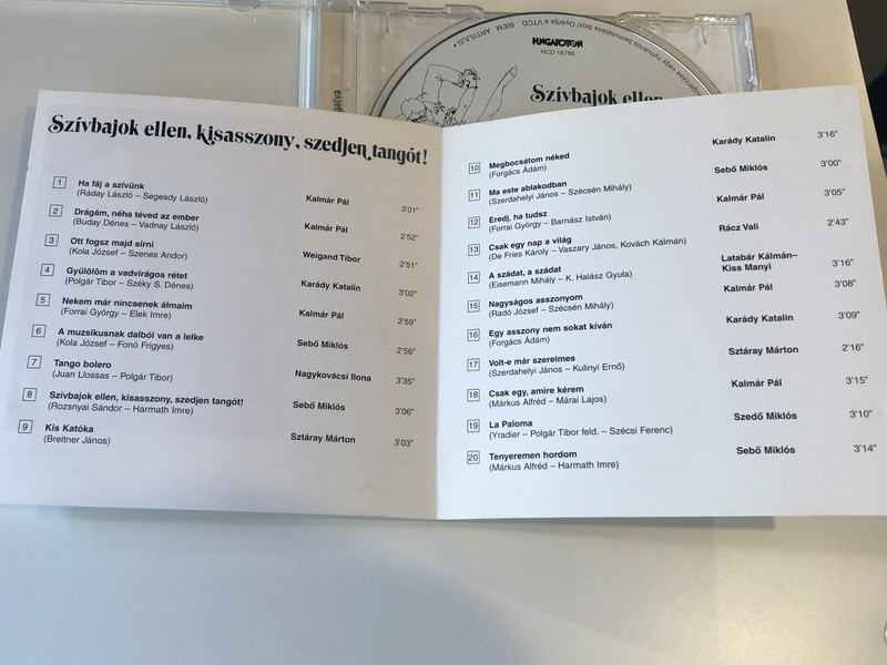 Szivbajok ellen, kisasszony, szedjen tangot! / Regi tangosikerek eredeti felvetei / Hungaroton Audio CD 1989 / HCD 16788 (5991811678821)