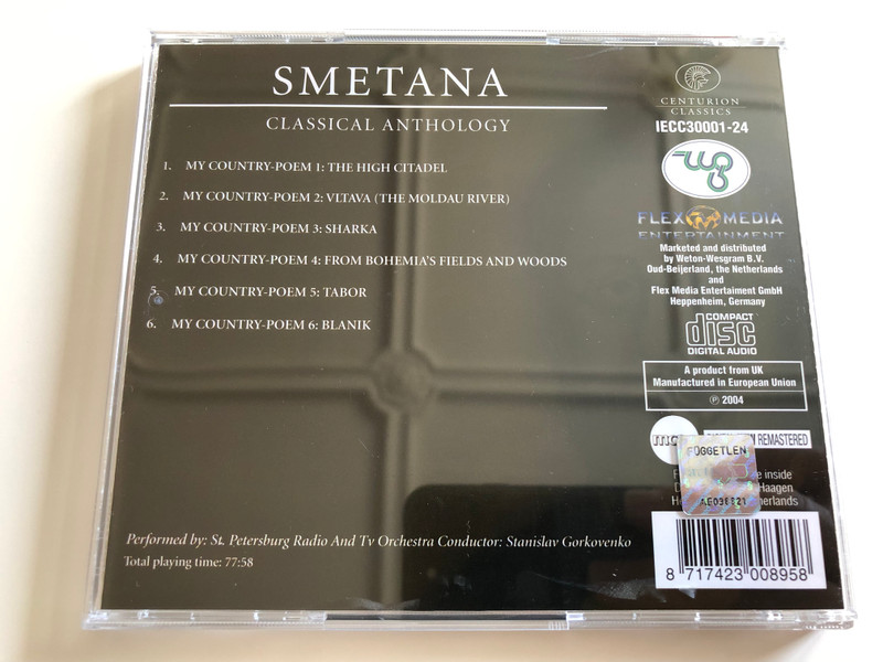 Smetana - My Country-Poem 1-6 / St. Petersburg Radio And Tv Orchestra, Conductor: Stanislav Gorkovenko / Classical Anthology / Centurion Classics Audio CD 2004 / IECC30001-24