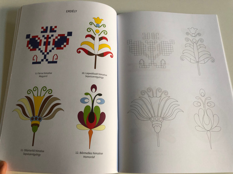 Magyar hímzésminták kifestőkönyve  Editor Horváth Ágnes  Coloring book of Hungarian Embroidery (9789634090281)