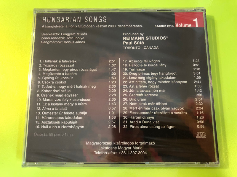 Hungarian Songs, Volume 1 / Apollónia Kovács - Biro uram, biro uram...