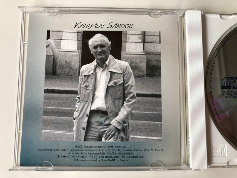 Kányádi Sándor – Verseit Mondja / Vannak vidékek / Hungaroton Classic ‎Audio CD 2001 Stereo / HCD 14295