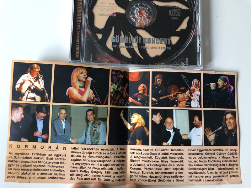 Kormorán ‎– Gödöllői Koncert / 2001. november 10. / Szent Istvan Egyetem / Hungaroton ‎Audio CD 2001 / HCD 710988