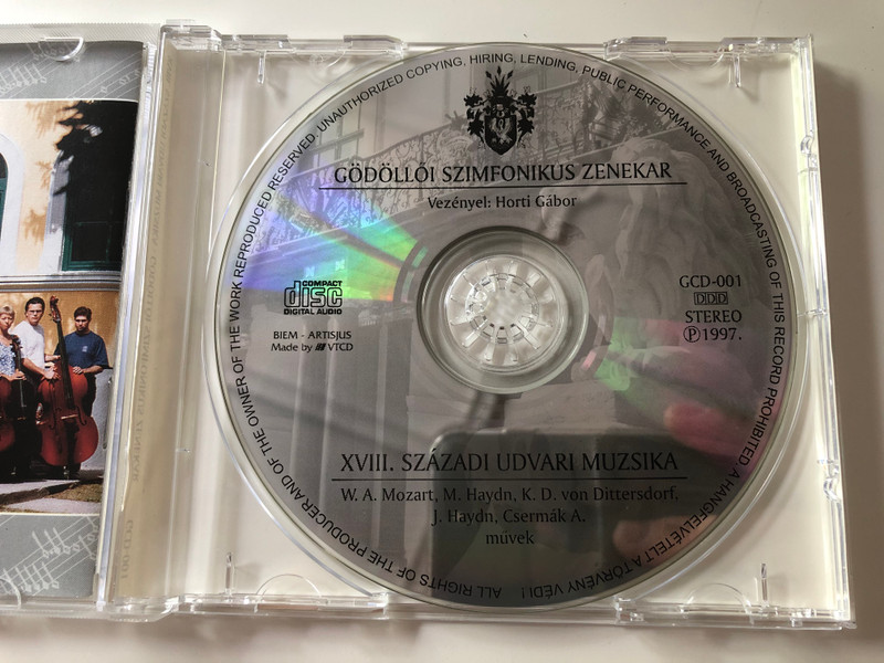 XVIII. Szazadi Udvari Muzsika - Godolloi Szimfonikus Zenekar / Godollo Varos Onkormanyzata Audio CD 1997 / GCD-001