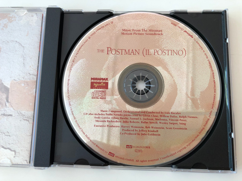Music From The Miramax Motion Picture Soundtrack / The Postman (Il Postino) / Music Composed, Orchestrated and Conducted by Luis Bacalov ‎/ CD also includes Pablo Neruda poems / Edel ‎Audio CD 1995 / 0120292HWR
