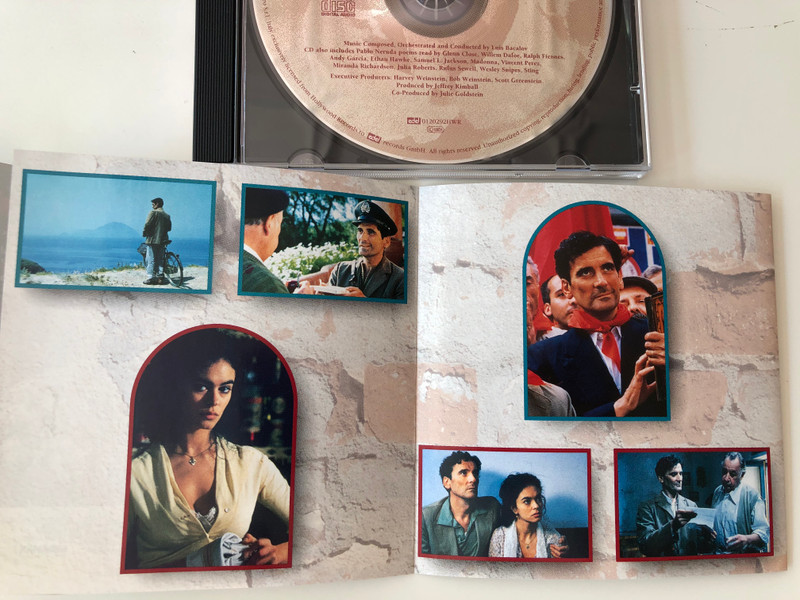 Music From The Miramax Motion Picture Soundtrack / The Postman (Il Postino) / Music Composed, Orchestrated and Conducted by Luis Bacalov ‎/ CD also includes Pablo Neruda poems / Edel ‎Audio CD 1995 / 0120292HWR