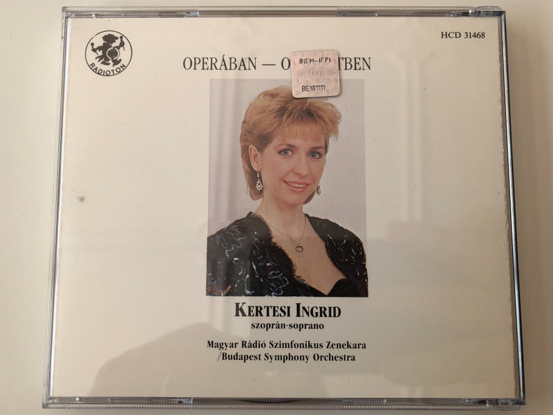 Kertesi Ingrid ‎– Operában - Operettben / Magyar Rádió Szimfónikus Zenekara - Budapest Symphony Orchestra / Radioton ‎Audio CD 1991 Stereo / HCD 31468