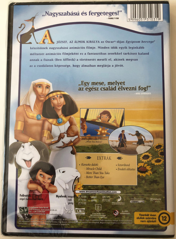 Joseph - King of Dreams DVD 2000 József az álmok királya / Directed by Robert Ramirez, Rob LaDuca / Starring: Ben Affleck, Mark Hamill, Richard Herd, Maureen McGovern (5996051310319)