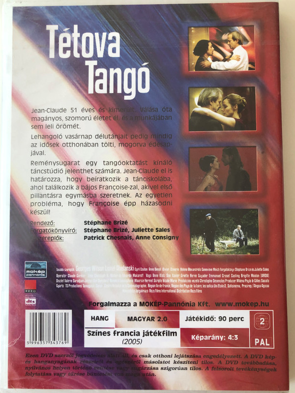 Not Here To Be Loved DVD 2005 Tétova tangó / Directed by Stéphane Brizé / Starring: Patrick Chesnais, Anne Consigny (5996357343769)