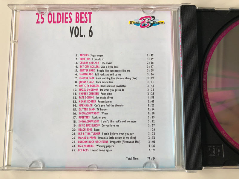 100 Oldies Best - Vol. 2 - CD Box 4 / Donovan - Colours, Sweet - Ballroom blitz, Archies - Sugar sugar, Rubettes - I Can do it, Marmalade - Rainbow, Johnny Cash - Big river, and many others / Selected Sound Carrier 4x Audio CD, Box Set / 5033