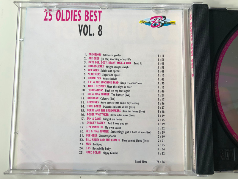 100 Oldies Best - Vol. 2 - CD Box 4 / Donovan - Colours, Sweet - Ballroom blitz, Archies - Sugar sugar, Rubettes - I Can do it, Marmalade - Rainbow, Johnny Cash - Big river, and many others / Selected Sound Carrier 4x Audio CD, Box Set / 5033