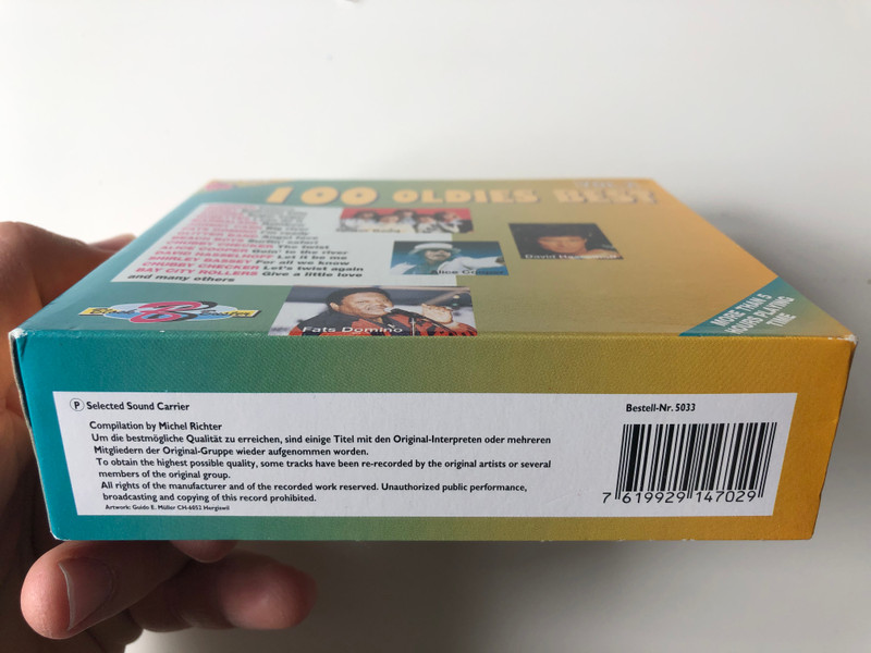 100 Oldies Best - Vol. 2 - CD Box 4 / Donovan - Colours, Sweet - Ballroom blitz, Archies - Sugar sugar, Rubettes - I Can do it, Marmalade - Rainbow, Johnny Cash - Big river, and many others / Selected Sound Carrier 4x Audio CD, Box Set / 5033