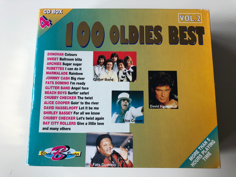 100 Oldies Best - Vol. 2 - CD Box 4 / Donovan - Colours, Sweet - Ballroom blitz, Archies - Sugar sugar, Rubettes - I Can do it, Marmalade - Rainbow, Johnny Cash - Big river, and many others / Selected Sound Carrier 4x Audio CD, Box Set / 5033