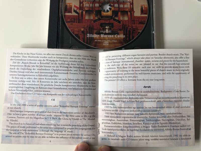 Kelenfoldi Barokk Estek - 50. jubileumi hangversenye / Orgonal: Alfoldy-Boruss Csilla / Audio CD 2004 / AB-2005