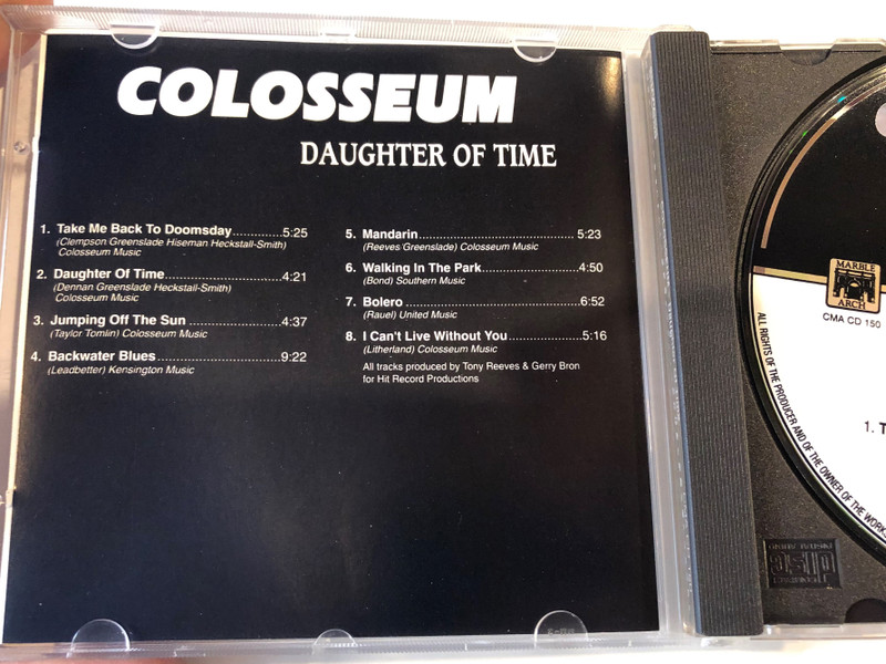 Colosseum ‎– Daughter Of Time / Marble Arch Records ‎Audio CD 1991 / CMA CD 150