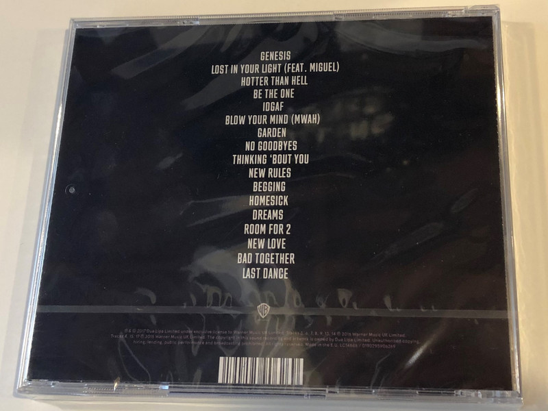Dua Lipa ‎/ Deluxe Edition / Featuring The #1 Single New Rules & Be The One, Hotter Than Hell & IDGAF, ''A dangerously exciting pop star'' NME / Warner Bros. Records ‎Audio CD 2017 / 0190295906269