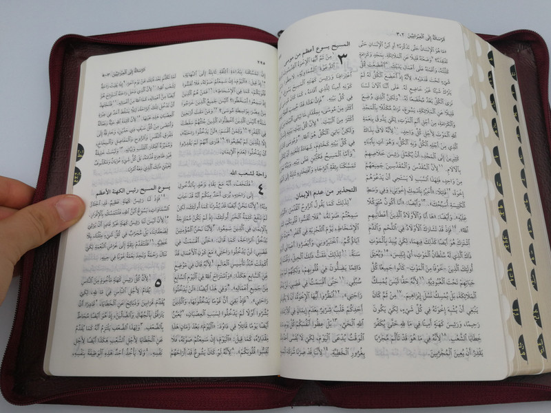 Arabic Burgundy Imitation Leather Holy Bible / New Van Dyck translation / Bible Society of Egypt 2016 / NVD65ZTI (9781903865354)